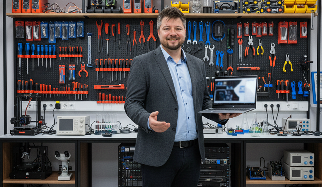 Portret zespołu EL-MOTEL w biurze